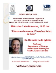 Seminario de Fisiología: «Ritmos en humanos: El sueño a la luz de luna»