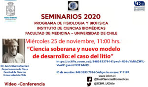 Seminario de Fisiología 2020: «Ciencia soberana y nuevo modelo de desarrollo: el caso del litio»