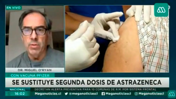 Se sustituye segunda dosis de AstraZeneca a menores de 45 años-MEGA Plus-Dr. Miguel O’Ryan