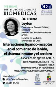 Webinar: Interacciones ligando-receptor  en el comienzo de la vida,  el sistema inmune y el cerebro