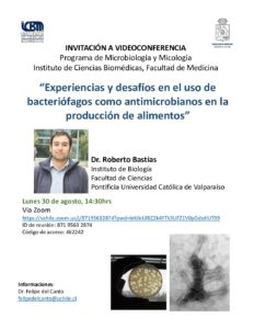 Seminario:“Experiencias y desafíos en el uso de bacteriófagos como antimicrobianos en la producción de alimentos”