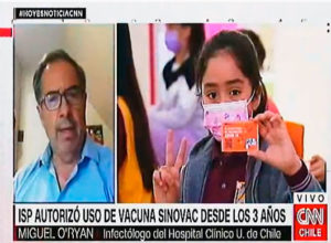 ISP autoriza vacuna Sinovac desde 3 años-CNN Chile-Dr.Miguel O’Ryan-ICBM