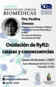 Webinar : “Oxidación de RyR2: causas y consecuencias»