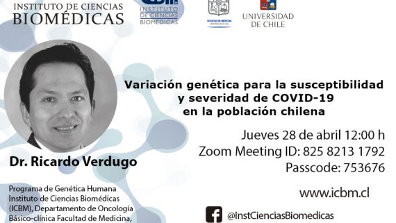 Webinar:  “Variación genética para la susceptibilidad y severidad de COVID-19 en la población chilena «