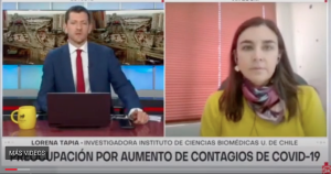 Entrevista a Dra. Lorena Tapia en 24 Horas sobre aumento de contagios por Covid-19.