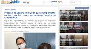 Entrevista a Dr. Ricardo Soto Rifo en Radio U. de Chile online, sobre dosis de refuerzo contra Covid-19.