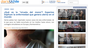 Entrevista a Dra. Mónica Acevedo en Radio U. de Chile online, sobre viruela del mono.