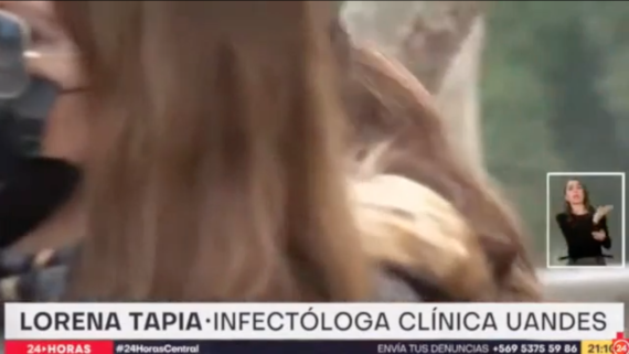 Entrevista a Dra. Lorena Tapia en noticiero central de TVN, sobre aumento de contagios por Covid-19