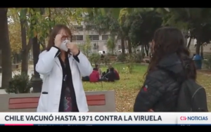 Entrevista a Dra. Vivian Luchsinger en noticiero central de CHV hablando sobre viruela del mono.