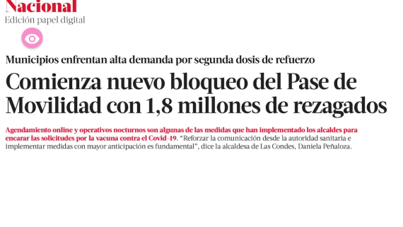 Entrevista a Dr. Miguel O’Ryan en La Tercera, sobre nuevo bloqueo de pase de movilidad.