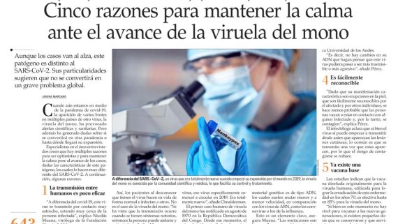Entrevista a Dr. Jonás Chnaiderman en El Mercurio, sobre la viruela del mono.
