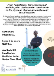 Seminario internacional “Prion Pathologies: Consequences of multiple prion conformation coexistence on the dynamic of prion assemblies and tissue invasion”