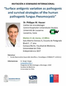 Seminario Internacional «Surface antigenic variation as pathogenic and survival strategies of the human pathogenic fungus Pneumocystis»