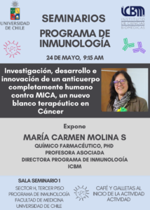 Seminario PROGRAMA DISCIPLINARIO DE INMUNOLOGÍA – 24 mayo 2024 – María Carmen Molina